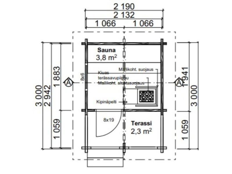 Баня из бруса 3×2,2 Баня из бруса 3×2,2