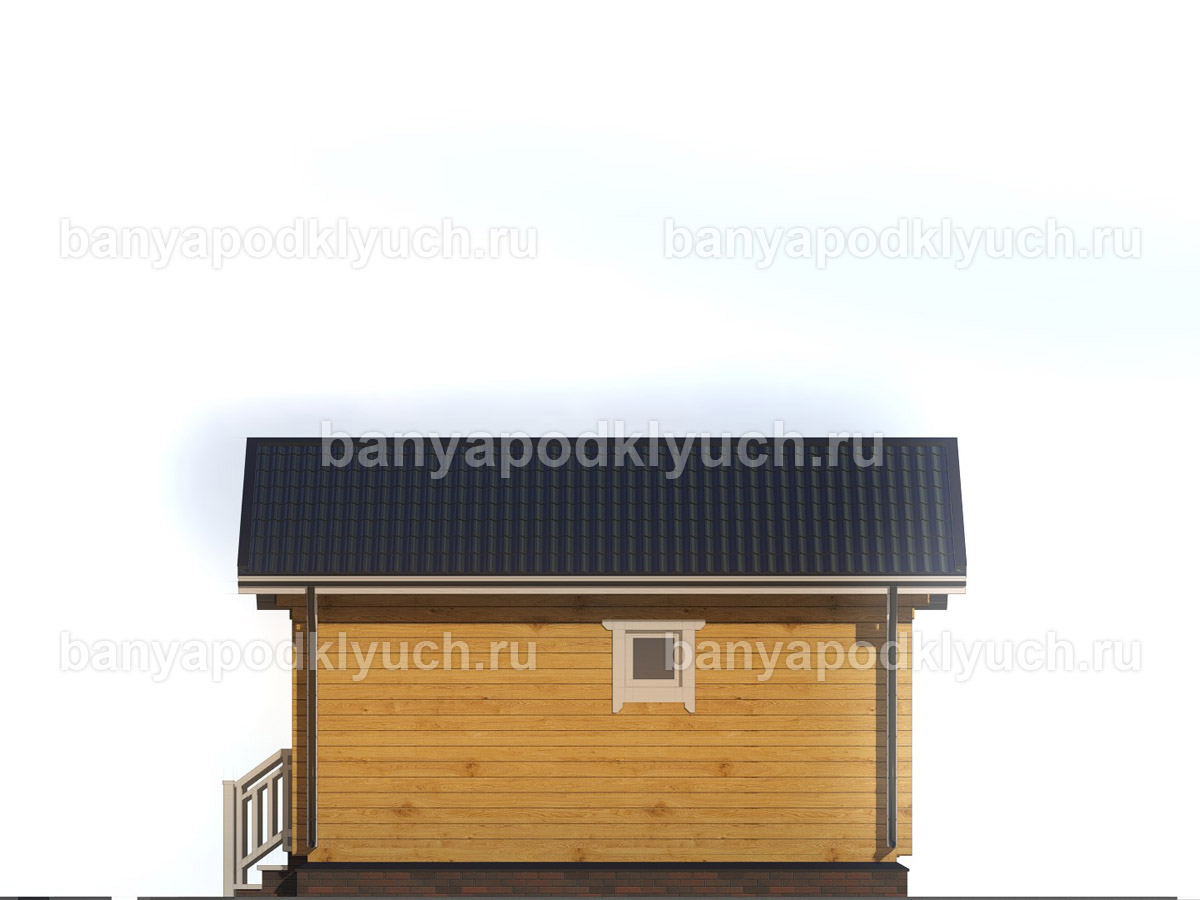 Баня из бруса 5,7x3,7 м Баня из бруса 5,7x3,7 м
