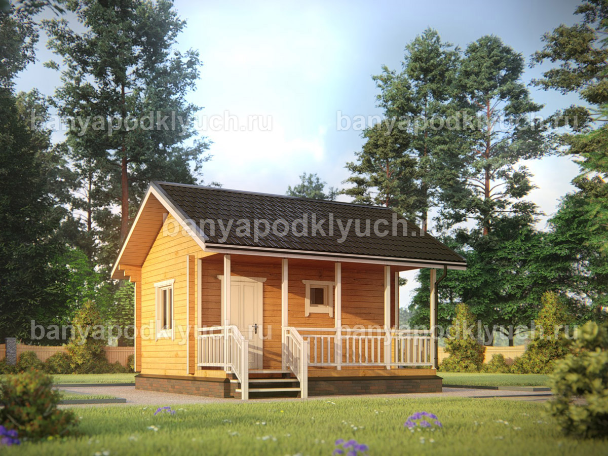 Баня из бруса 5,7x5,2 м Баня из бруса 5,7x5,2 м