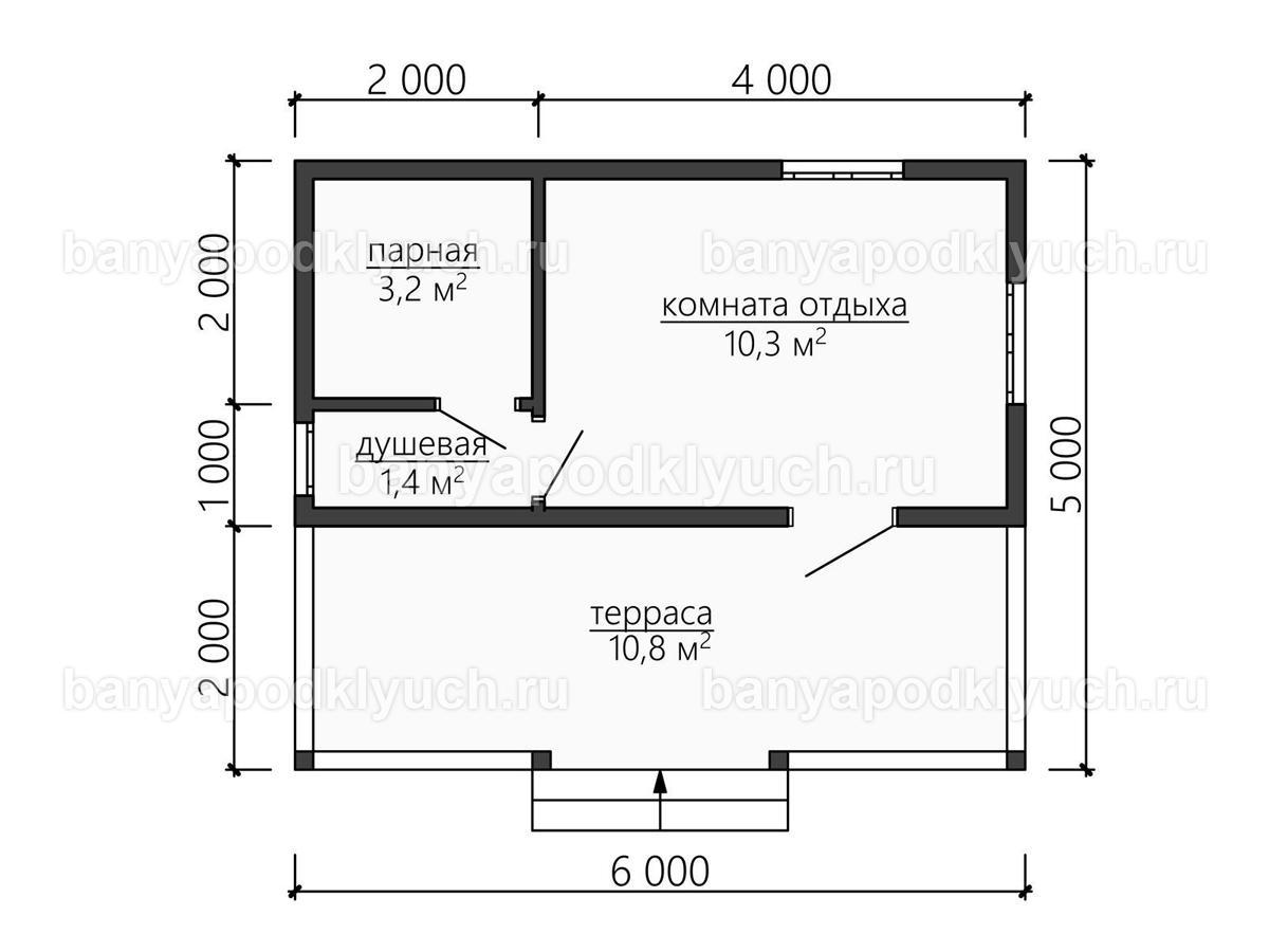 Баня из бруса 6x5 м Баня из бруса 6x5 м