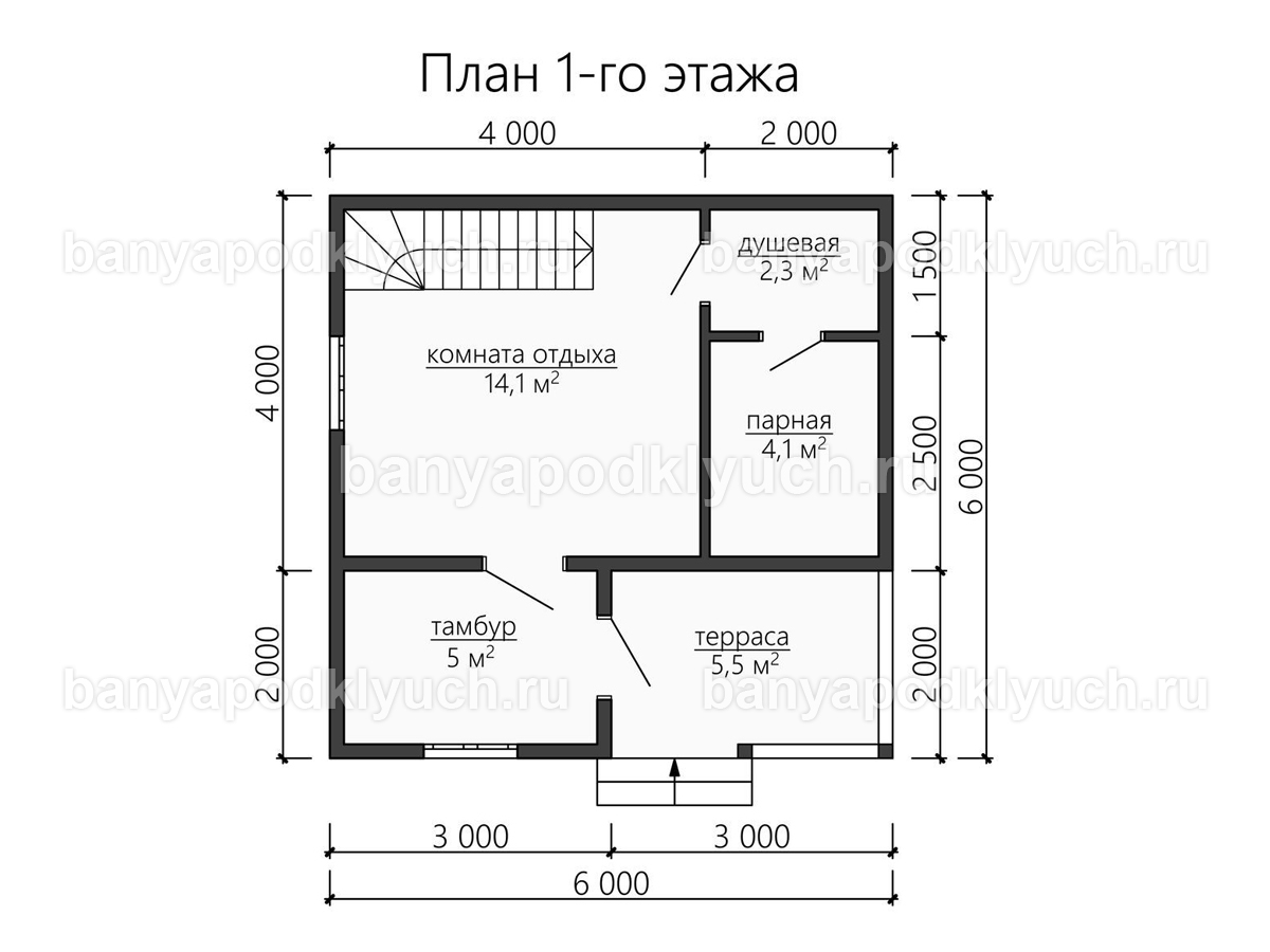 Баня из бруса 6x6 м Баня из бруса 6x6 м