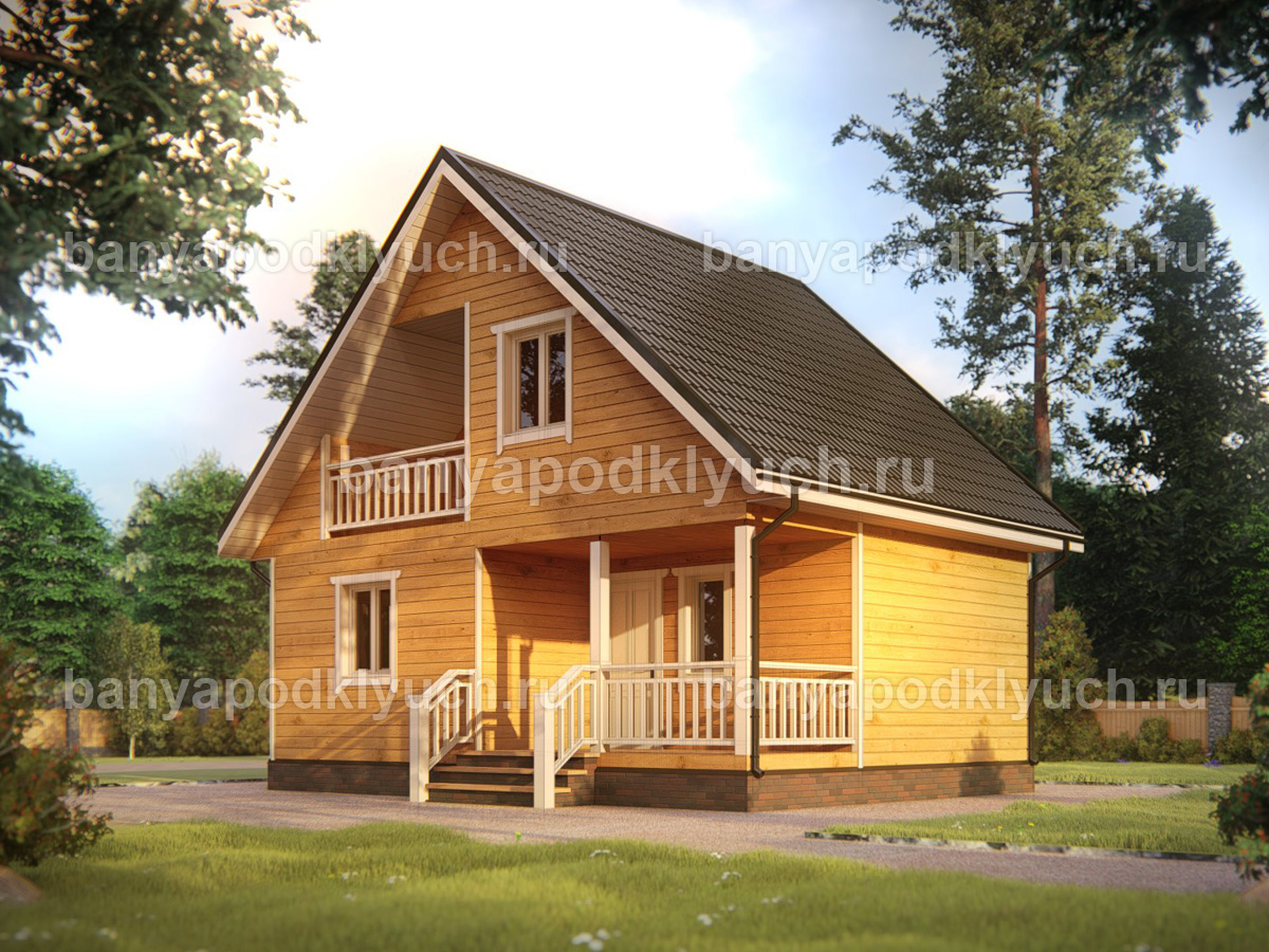 Баня из бруса 8x6 м Баня из бруса 8x6 м