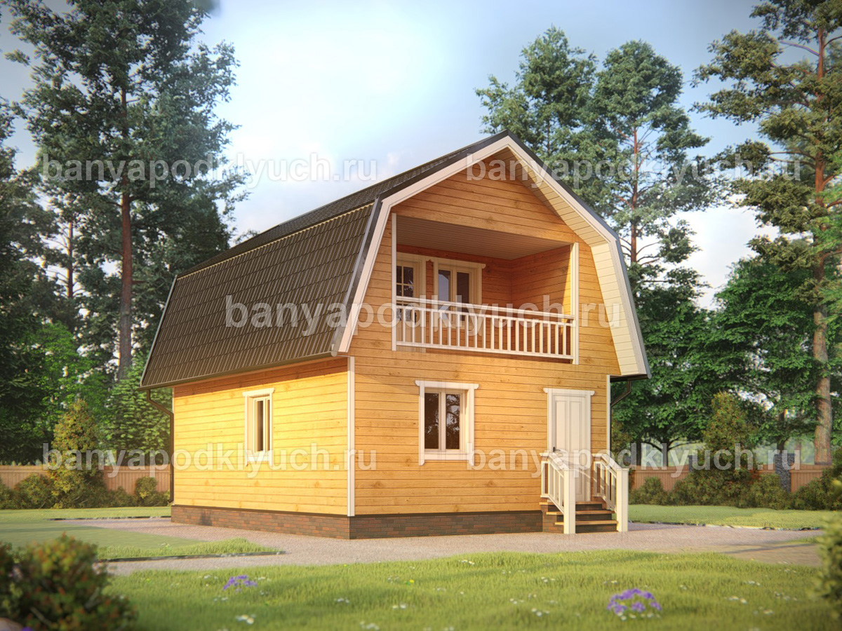 Баня из бруса 8x6 м Баня из бруса 8x6 м