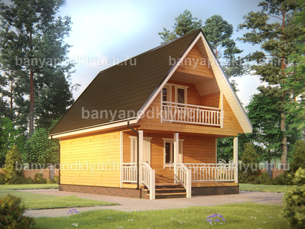 Баня из бруса 8,5x6 м Баня из бруса 8,5x6 м