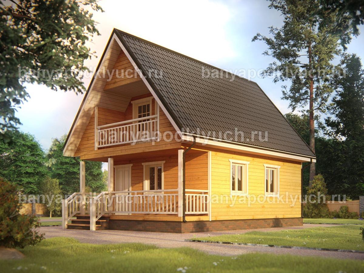 Баня из бруса 8,5x6 м Баня из бруса 8,5x6 м
