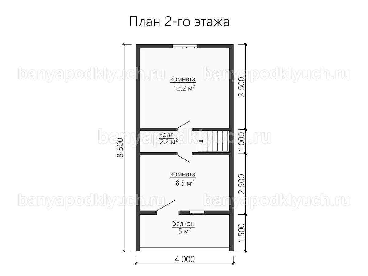 Баня из бруса 8,5x6 м Баня из бруса 8,5x6 м