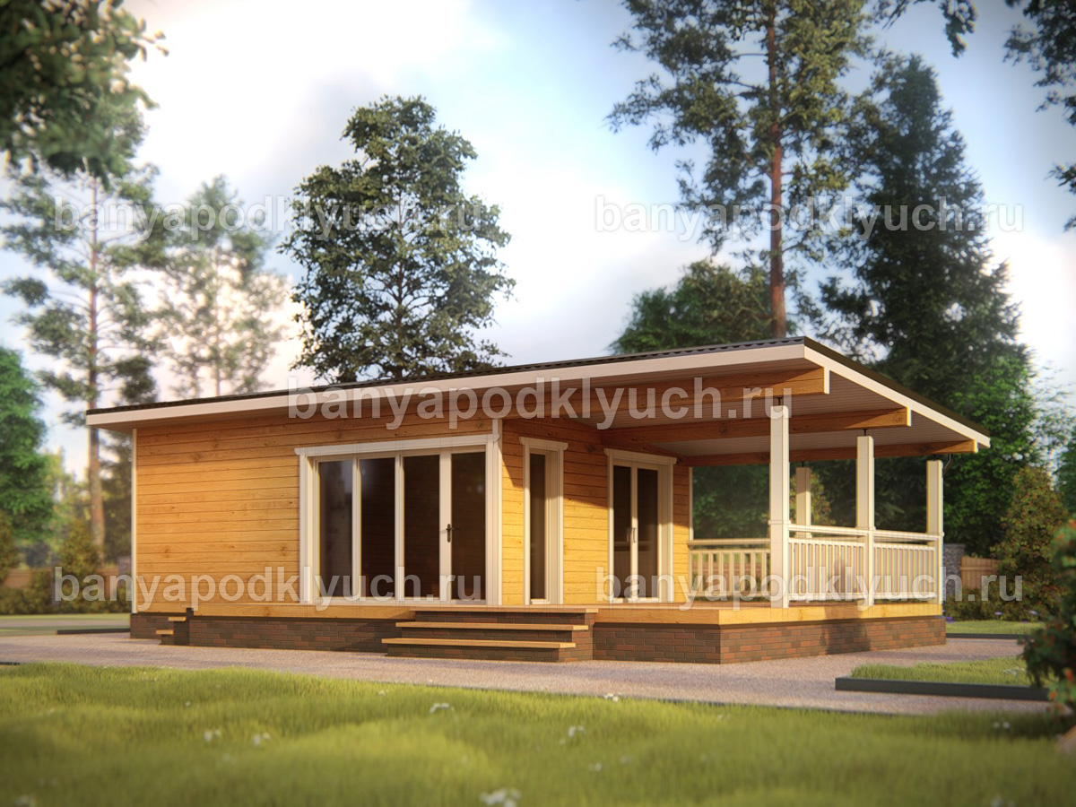 Баня из бруса 11x6.5 м Баня из бруса 11x6.5 м