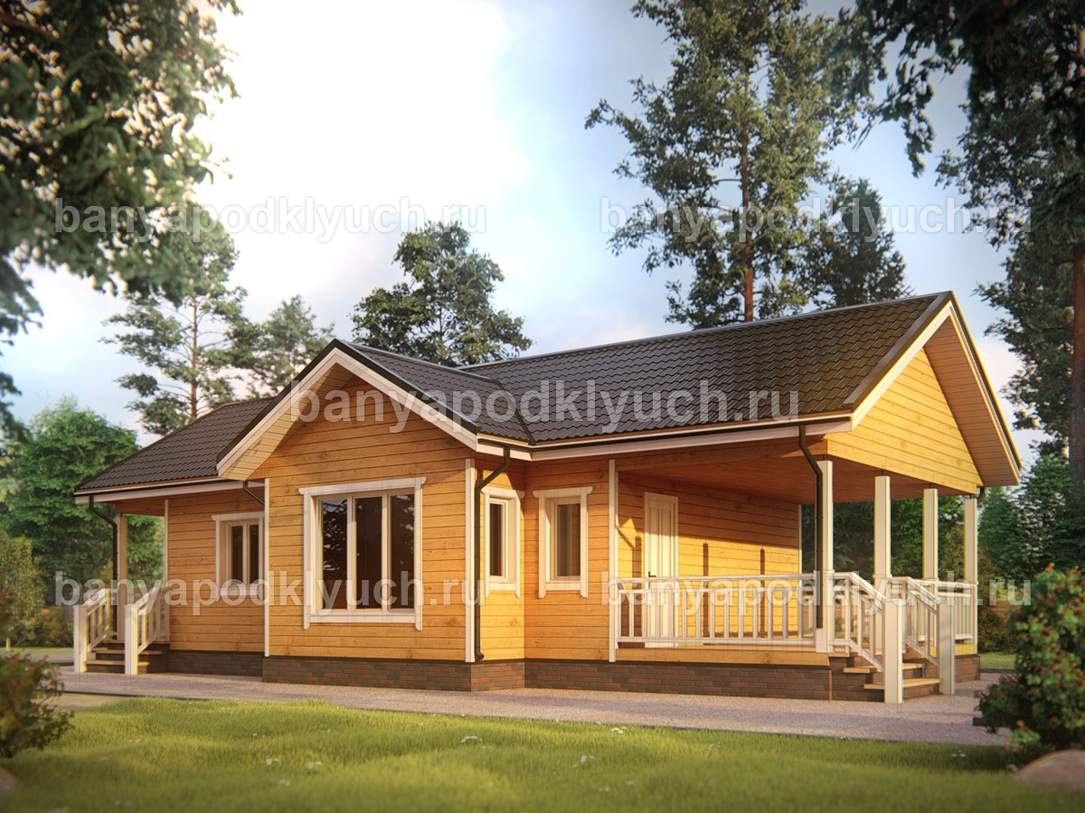 Баня из бруса 14x7.2 м Баня из бруса 14x7.2 м