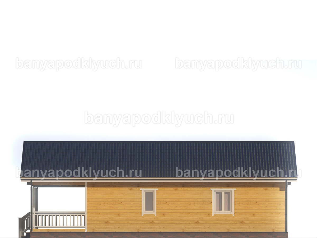 Баня из бруса 14x7.2 м Баня из бруса 14x7.2 м