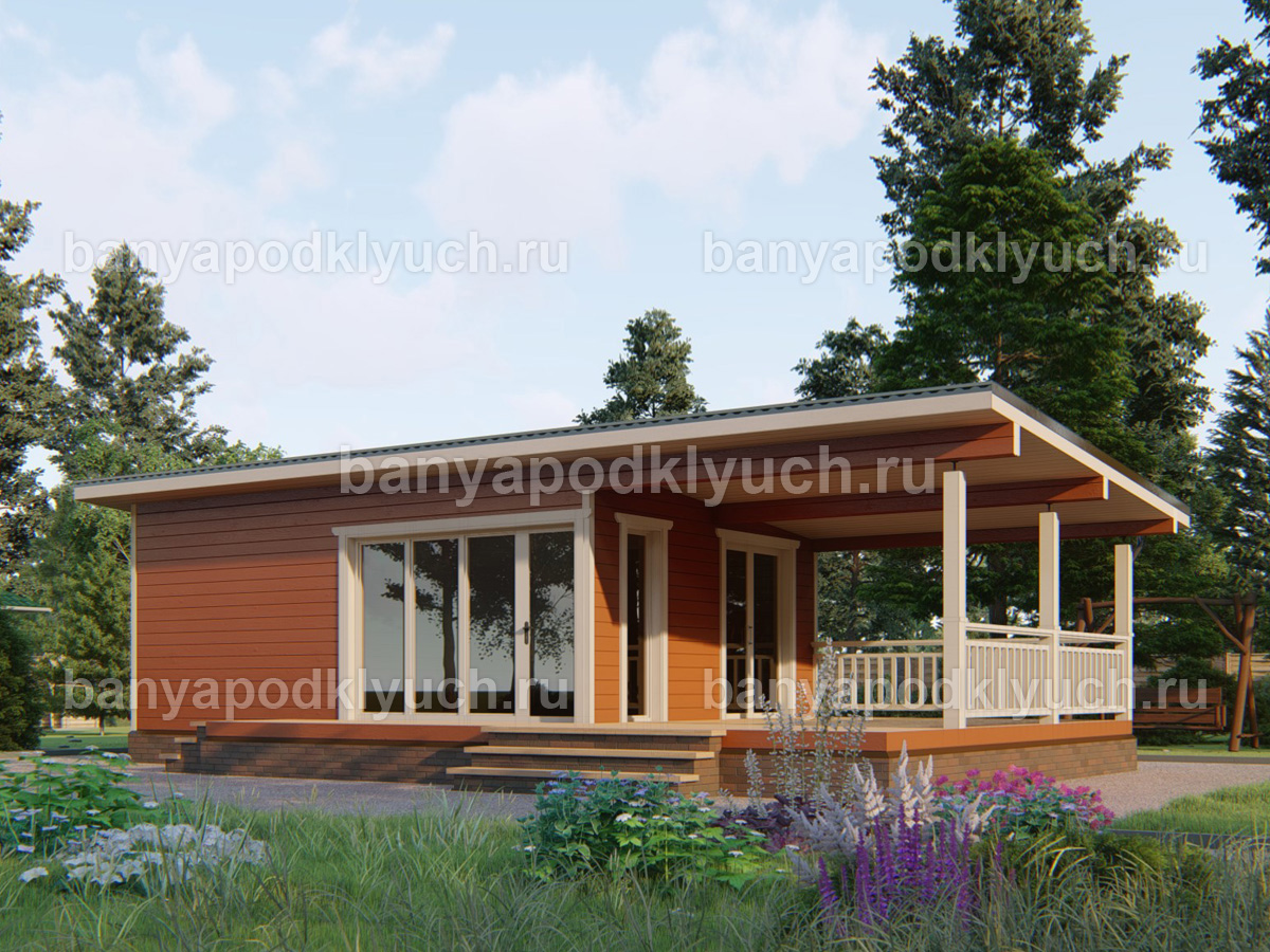 Каркасная баня 11x6.5 м Каркасная баня 11x6.5 м
